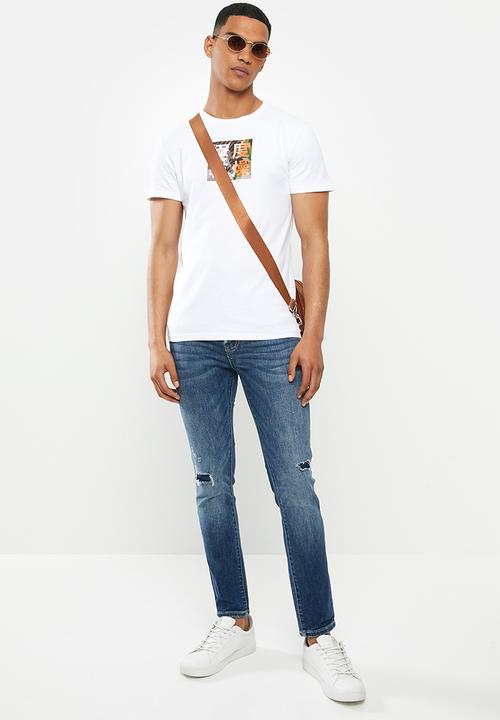 Superdry. - Stacked kanji tee - optic white