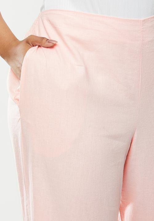 Cotton On - Curve wide leg paradise pant - sweetheart pink 