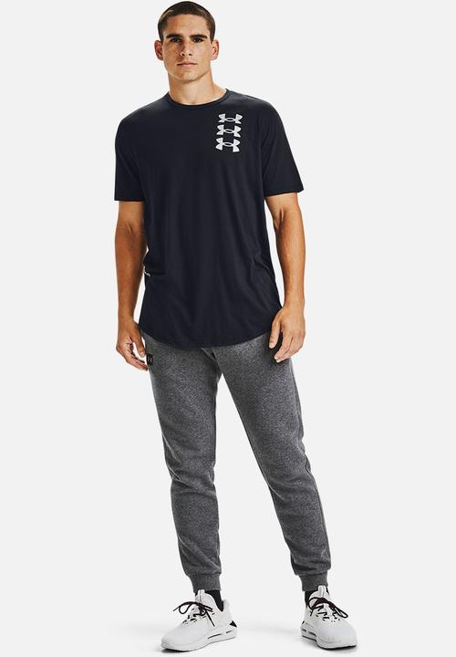 Under Armour - Ua triple stack logo short sleeve T-shirt - black