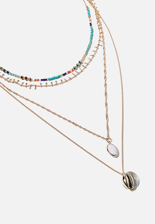 Rubi - Sunset at bondi multi layer necklace - multi