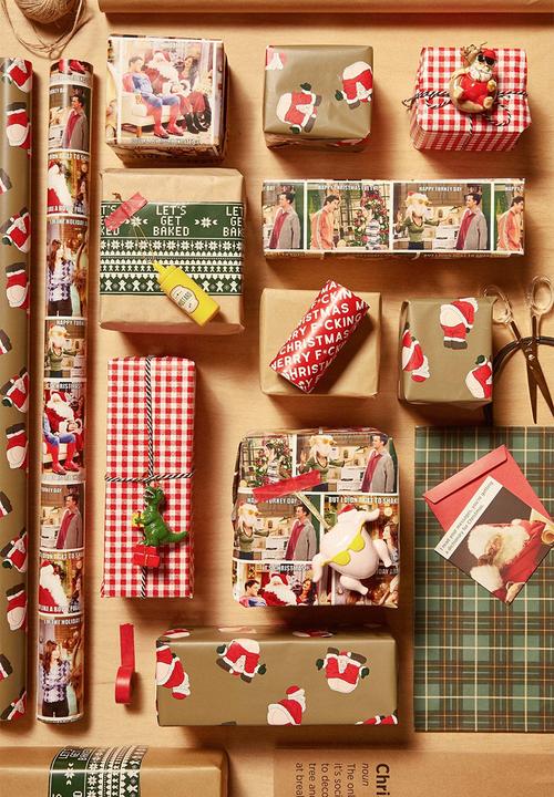 Typo - Roll wrap - cracking santa khaki