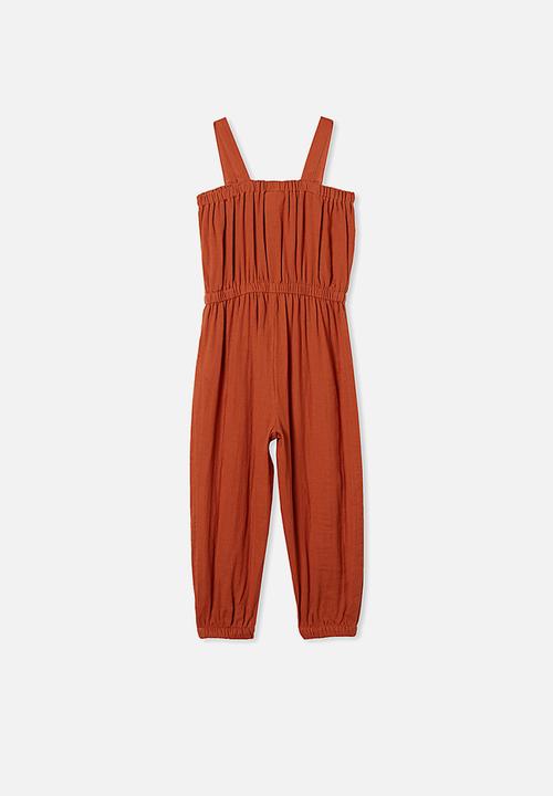 Cotton On - Tully tie front jumpsuit - roasted almond