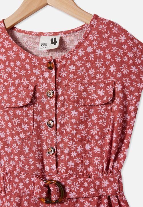 Cotton On - Remi playsuit - garnet/ditsy floral