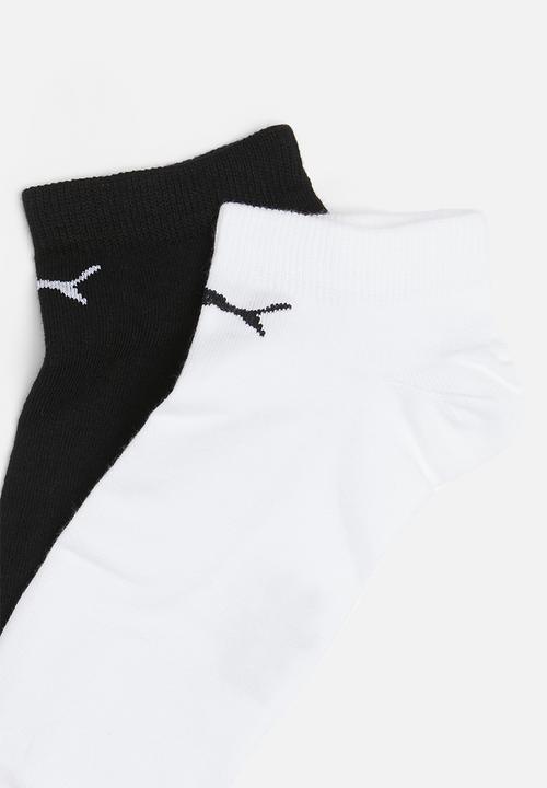 PUMA - 2 Pack foot protector secret socks - black & white