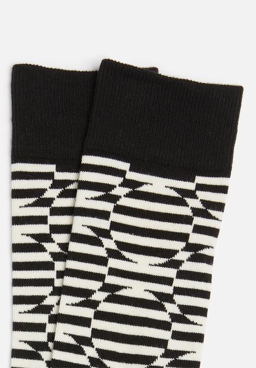 Happy Socks - Optic dot sock - white & black