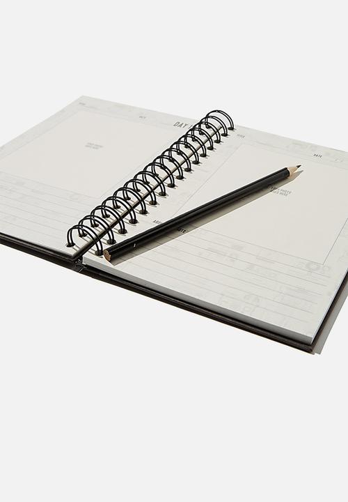 Typo - A5 fashion activity journal - one photo a day grey