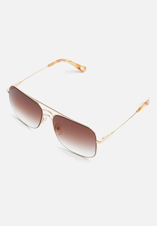 Chloe - Chloe sqaure sunglasses - gold & brown