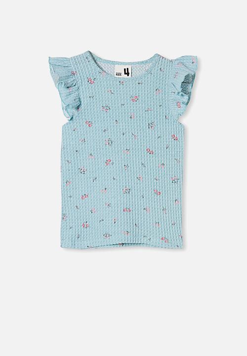 Cotton On - Emma short sleeve flutter pj set - ether floral