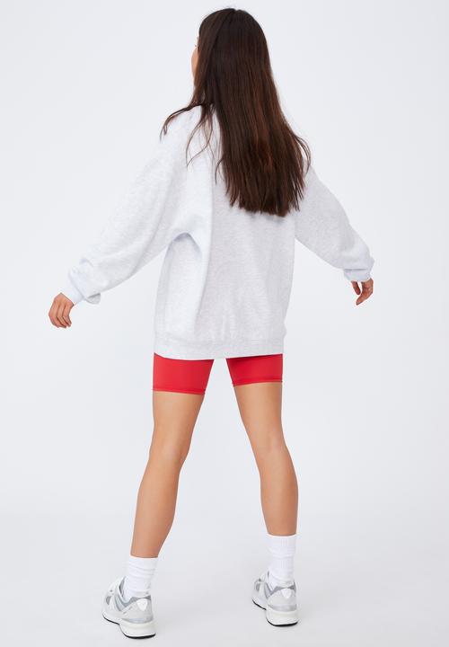 Factorie - Oversized graphic crew - grey