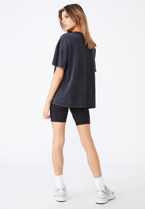 Factorie - Super relaxed graphic tee - washed black