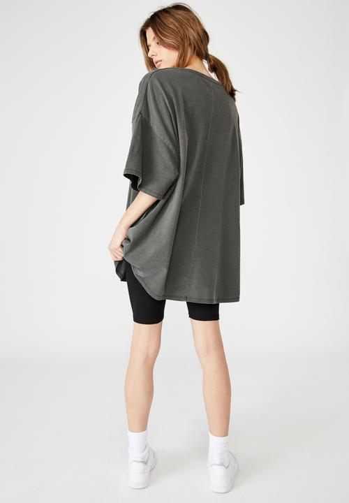 Factorie - T-shirt dress - washed black