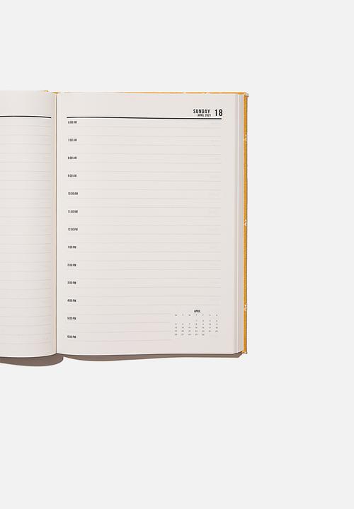 Typo - 2021 a4 oxford daily diary - dottie floral mustard