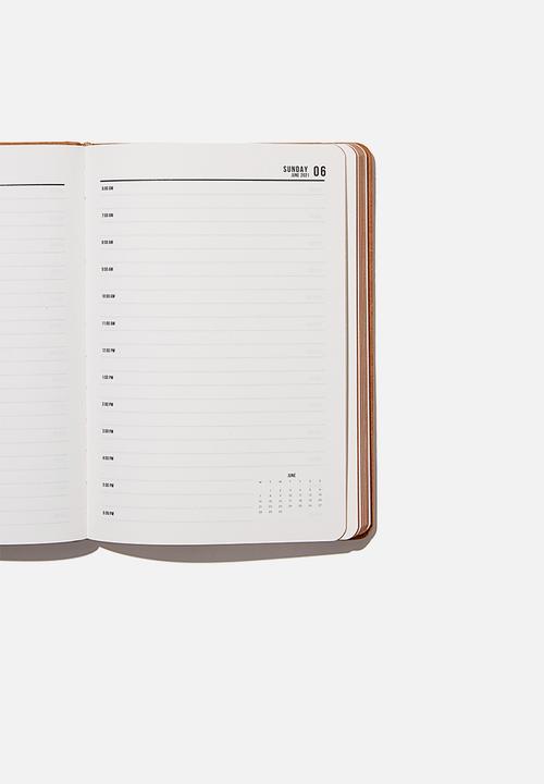 Typo - 2021 a5 daily buffalo diary - mid tan