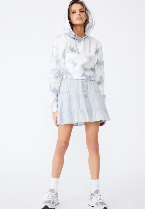 Factorie - Textured tiered skirt - slate grey