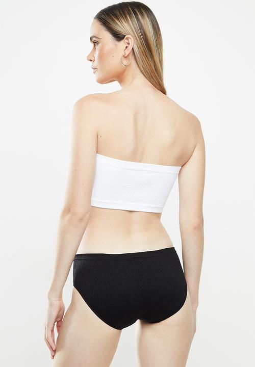 Cotton On - Seamfree rib boyleg brief 3pack - black & green