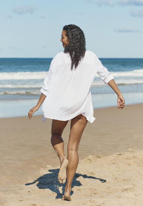 Cotton On - Oversized beach shirt - white