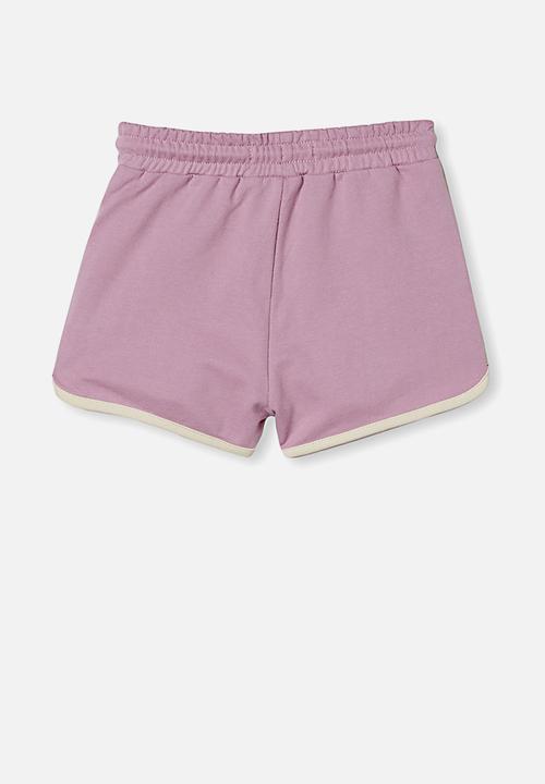 Cotton On - Nina knit short - chalky mauve/dark vanilla