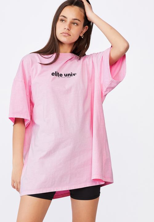 Factorie - Graphic T-shirt dress - pink