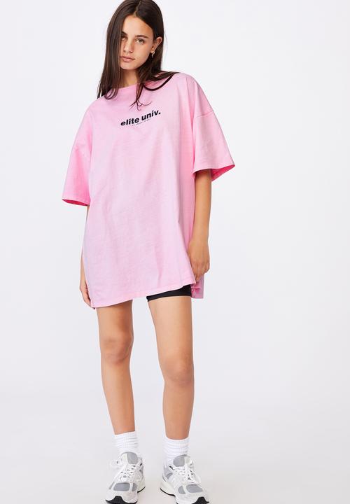 Factorie - Graphic T-shirt dress - pink