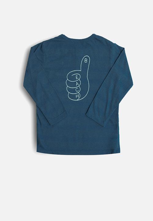 Sticky Fudge - Boys thumbs up tee - navy