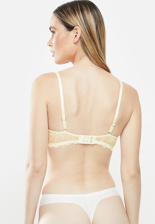 Cotton On - Summer lace underwire bra - yellow