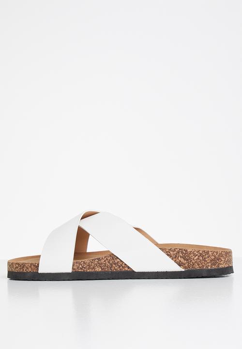Jada - Criss-cross slide - white