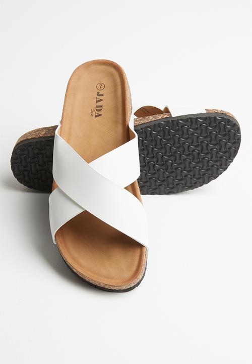 Jada - Criss-cross slide - white