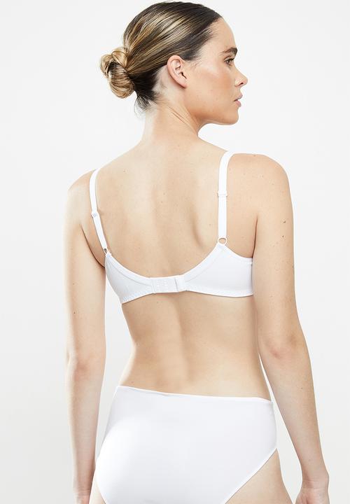 Playtex - Molded cotton core underwire bra - white