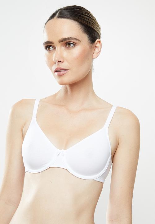 Playtex - Molded cotton core underwire bra - white