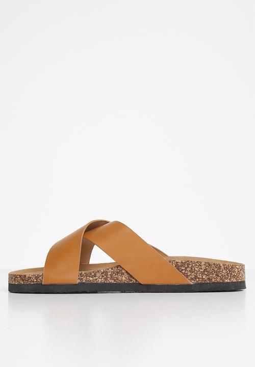Jada - Criss-cross slide - tan