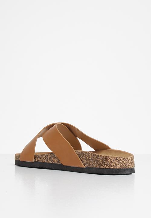 Jada - Criss-cross slide - tan