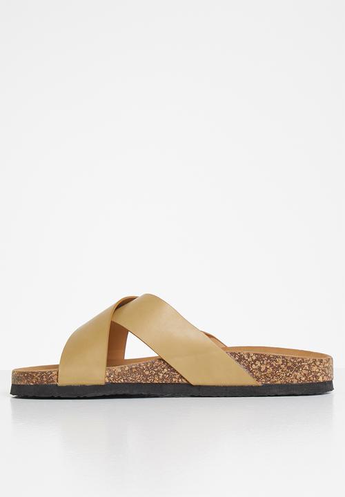 Jada - Criss-cross slide - beige