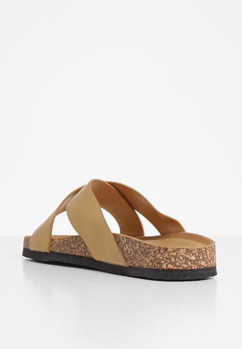 Jada - Criss-cross slide - beige