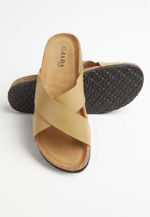 Jada - Criss-cross slide - beige