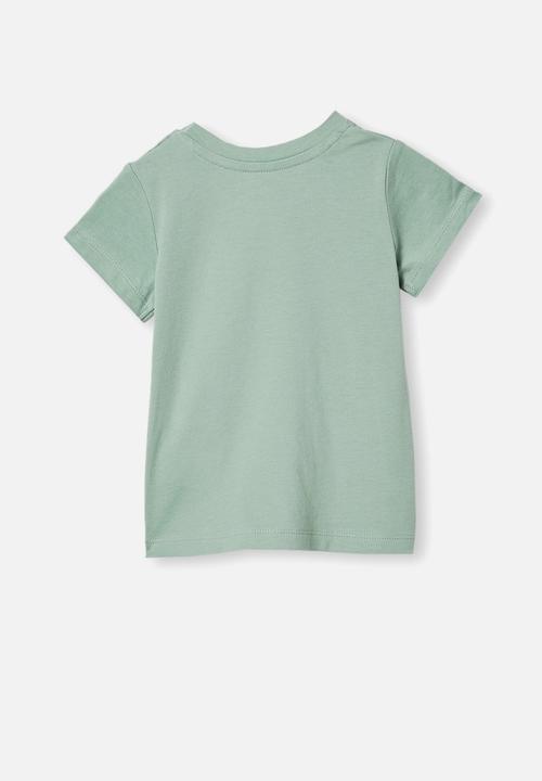 Cotton On - Jamie short sleeve tee - smashed avo/be brave