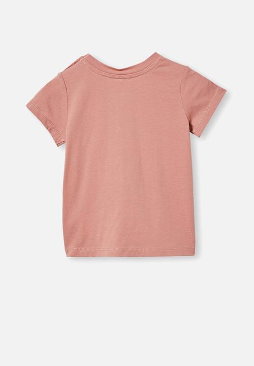 Cotton On - Jamie short sleeve tee - clay pigeon/human + kind