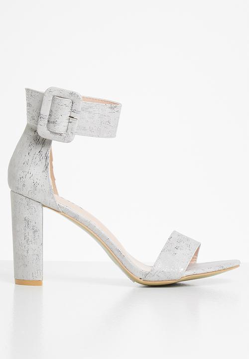 Big buckle heel - grey Jada Heels 