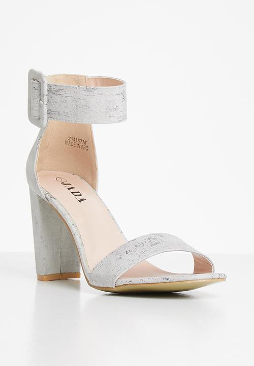 Jada - Big buckle heel - grey