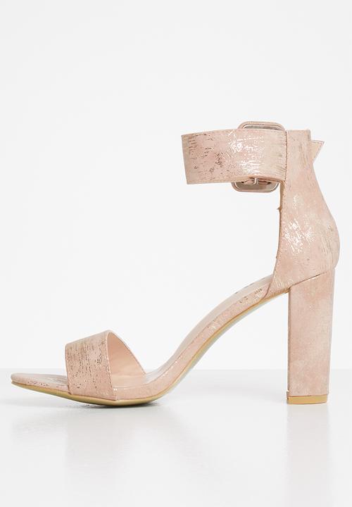 Jada - Big buckle heel - dusty pink