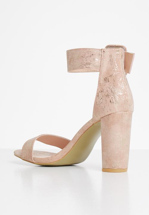 Jada - Big buckle heel - dusty pink