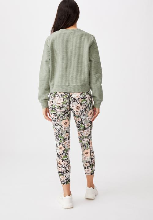 Cotton On - Maternity love you a latte 7/8 tight - tropical leopard