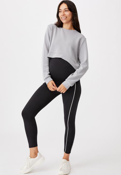 Cotton On - Maternity love you a latte 7/8 tight - black