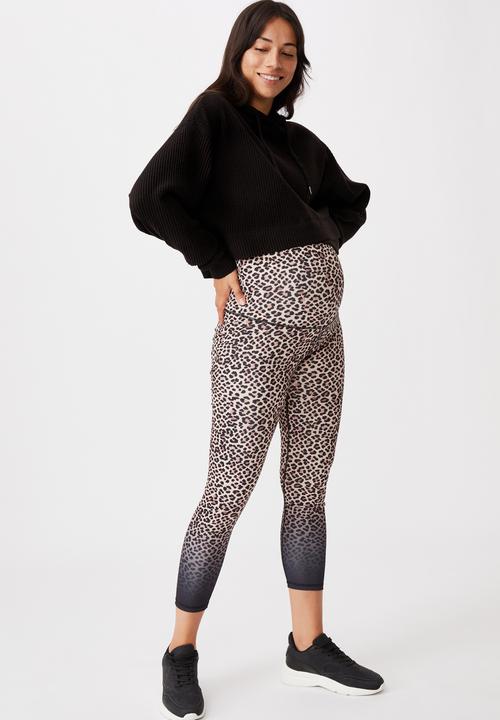 Cotton On - Maternity love you a latte 7/8 tight - animal ombre