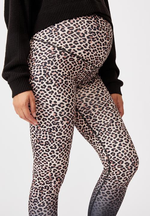 Cotton On - Maternity love you a latte 7/8 tight - animal ombre