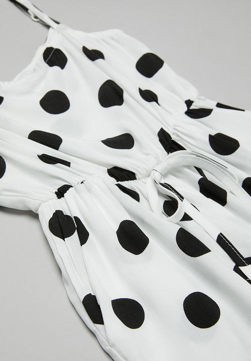 Superbalist - Tweens viscose playsuit -  white & black 