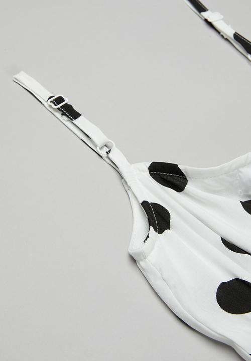 Superbalist - Tweens viscose playsuit -  white & black 