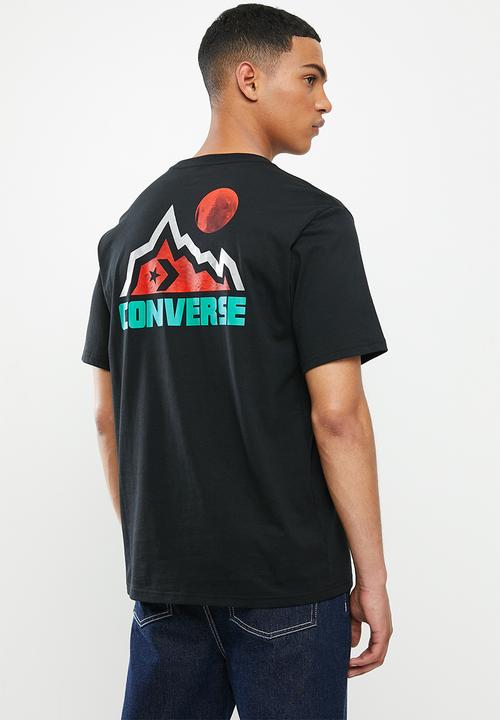 Converse - Converse mountain club moon short sleeve tee - black