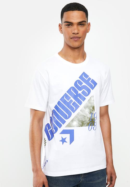 Converse - Converse diagonal collage tee - white