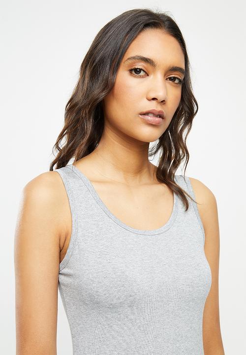 Superbalist - Sleep vest & drop crotch pants set - light  grey melange