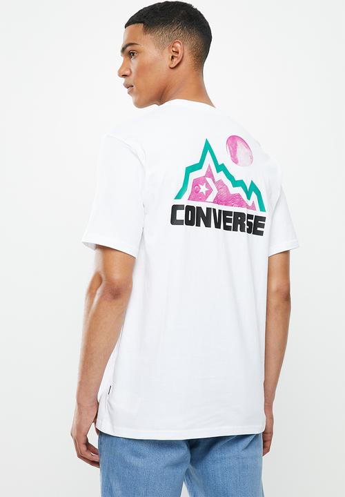 Converse - Converse mountain club moon tee - white